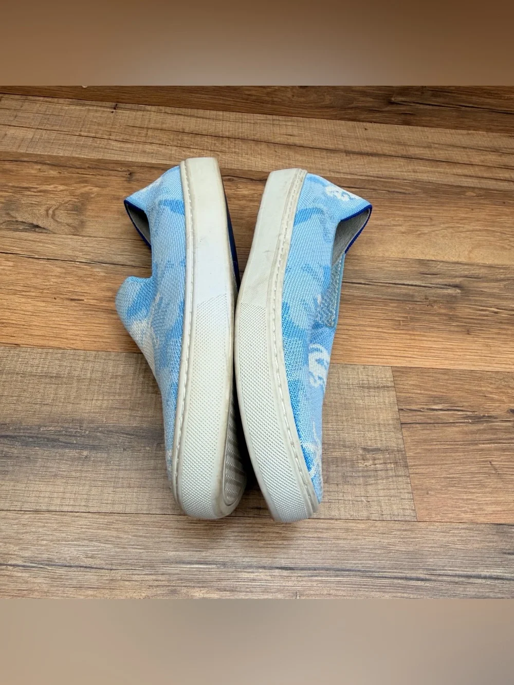Rothy's The Kids Sneaker k4 Blue Octopus Camo Slip On Shoes  Slip-On